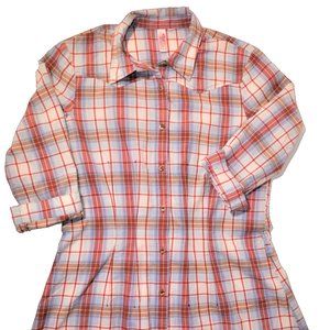 *DOLLED UP BY FANG* PINK BLUE PLAID PEPLUM